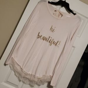 Lauren Conrad bow sweater, size L